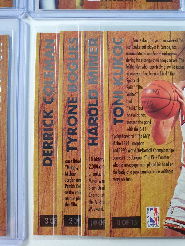 1992 NBA Hoops Supreme Court COMPLETE SET (10 Cards) w/ Michael Jordan