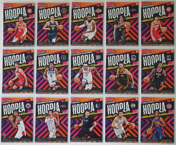 2024 NBA Hoops Hoopla (Complete Set of 15 Cards) - LeBron Curry Luka Castle RC