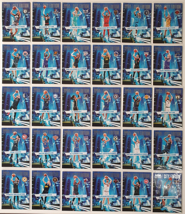2024 NBA Hoops City Edition (Set of 30 Insert Cards) - LeBron Curry Luka Wemby