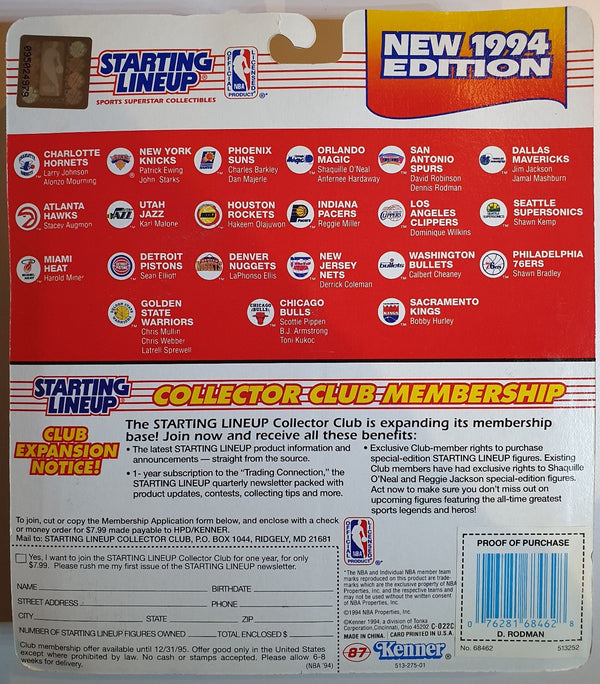 1994 Kenner Starting Lineup Dennis Rodman Figurine - Sealed Figure & Card