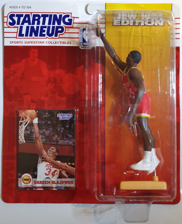 1994 Kenner Starting Lineup Hakeem Olajuwon Figurine - Sealed Figure & Card