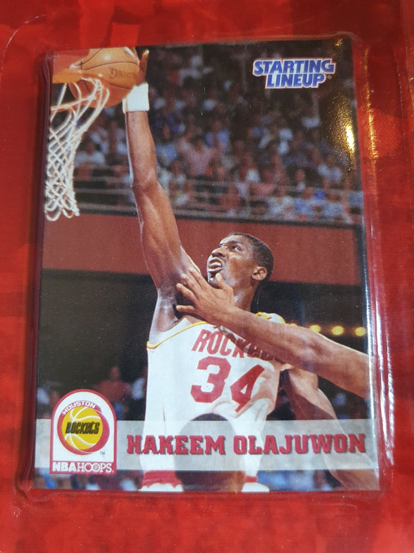 1994 Kenner Starting Lineup Hakeem Olajuwon Figurine - Sealed Figure & Card