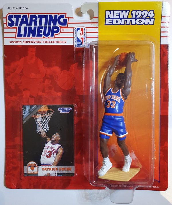 1994 Kenner Starting Lineup Patrick Ewing Figurine - Sealed Figure & Card