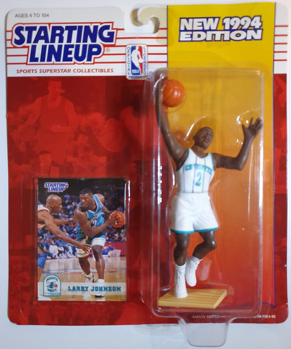 1994 Kenner Starting Lineup Larry Johnson Figurine - Sealed Figure & Card