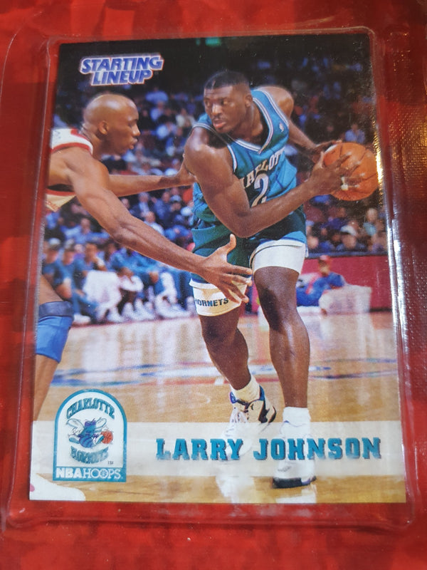 1994 Kenner Starting Lineup Larry Johnson Figurine - Sealed Figure & Card