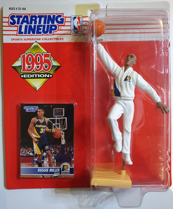 1995 Kenner Starting Lineup Reggie Miller Figurine - Sealed Figure & Card