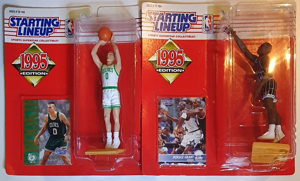 1995 Kenner Starting Lineup Eric Montross Horace Grant - Sealed Figure & Card