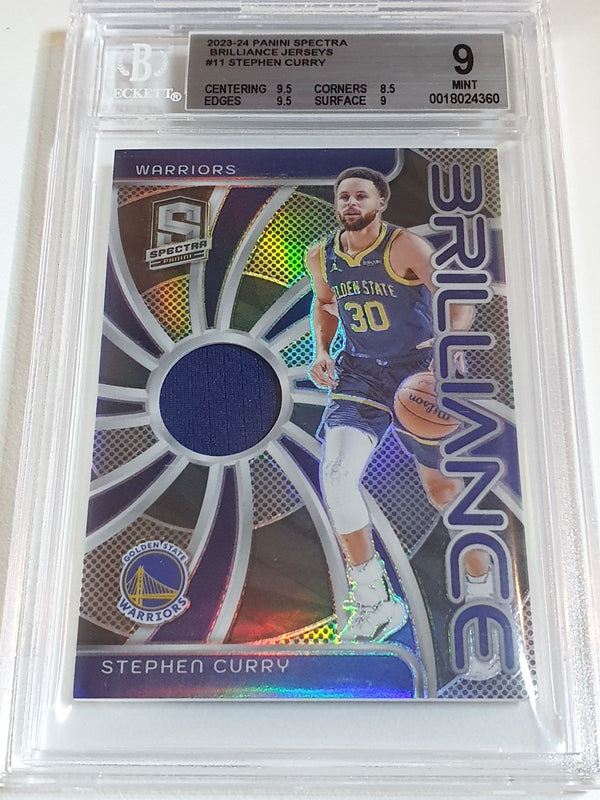 2023 Panini Spectra Stephen Curry #PATCH /149 Game Worn Jersey - BGS 9 (POP 1)