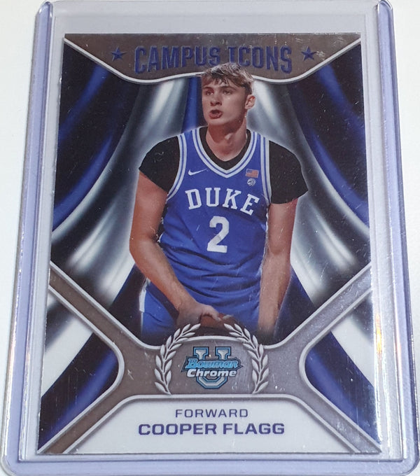2024 Bowman U Chrome Cooper Flagg Rookie #CI-1 Campus Icons RC - Ready to Grade