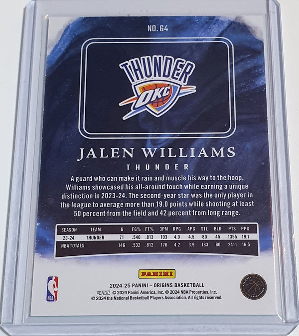 2024 Panini Origins Jalen Williams #64 NEON GREEN /25 Edition - Rare