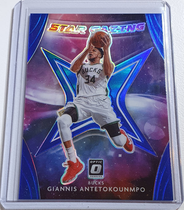 2020 Donruss Optic Giannis Antetokounmpo #5 BLUE /49 Holo Star Gazing - Rare