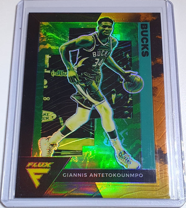 2020 Panini Flux Giannis Antetokounmpo #97 SOLAR ECLIPSE /49 Holo - Rare