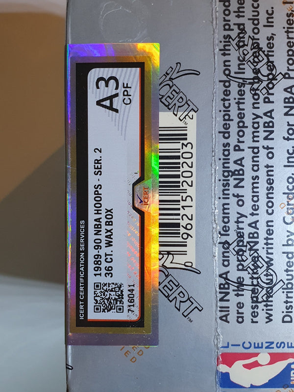 1989-90 NBA Hoops Basketball Cards ICERT Sealed Box - Factory Sealed