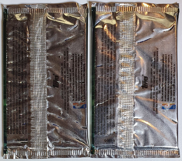 Lot of 2 x Packs of 1998-99 Topps NBA Basketball Series 1 - Sealed Packs