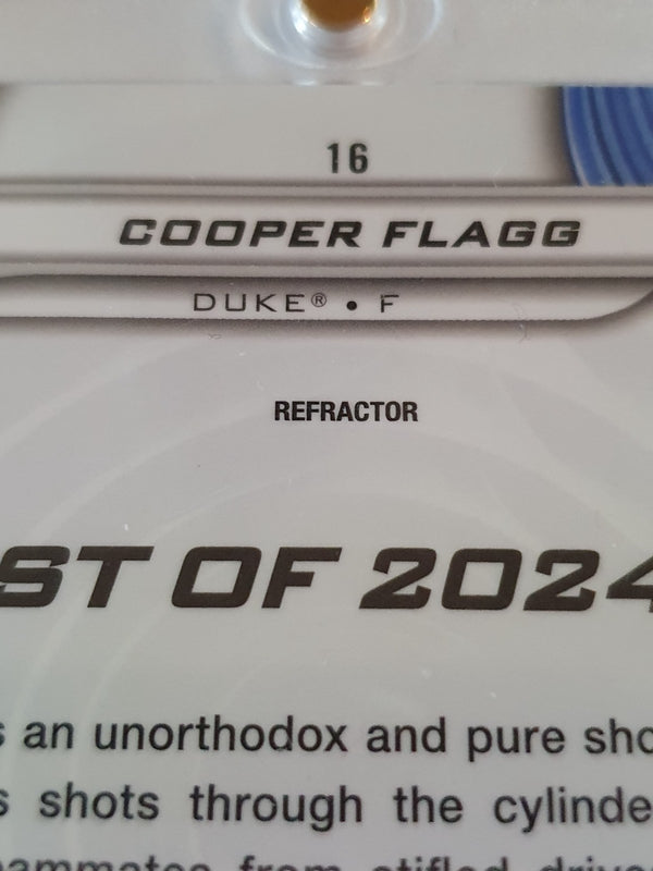 2024 Bowman Best U Cooper Flagg Rookie #16 REFRACTOR RC - Rare