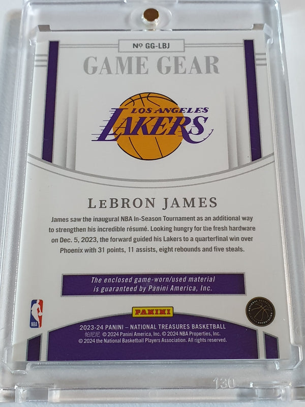 2023 National Treasures LeBron James #PATCH PRIME /25 Game Worn Jersey - Rare