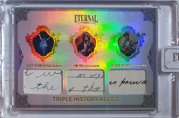 2024 Eternal Michael Jackson John Lennon Elvis Presley #RELICS SILVER /50 Holo