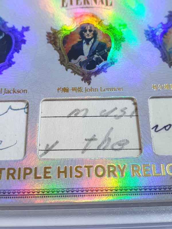2024 Eternal Michael Jackson John Lennon Elvis Presley #RELICS SILVER /50 Holo