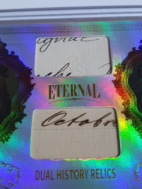 2024 Eternal Leonardo da Vinci Michelangelo #RELICS SILVER /50 Dual Relics