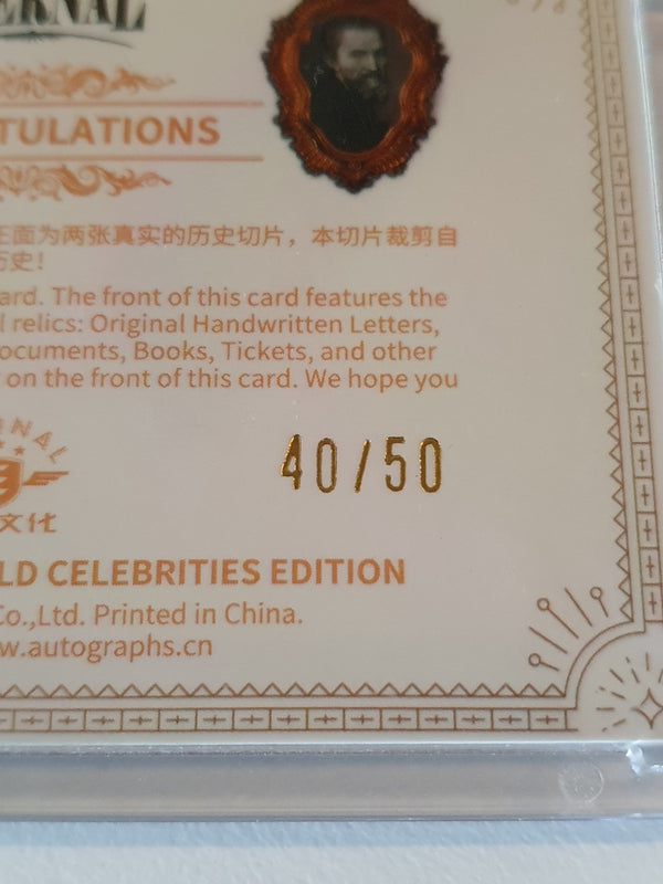 2024 Eternal Leonardo da Vinci Michelangelo #RELICS SILVER /50 Dual Relics