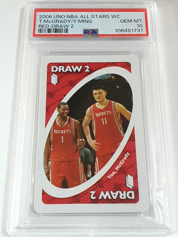 2006 Uno NBA All Stars Tracy McGrady Yao Ming RED-DRAW 2 - PSA 10 (POP 1)