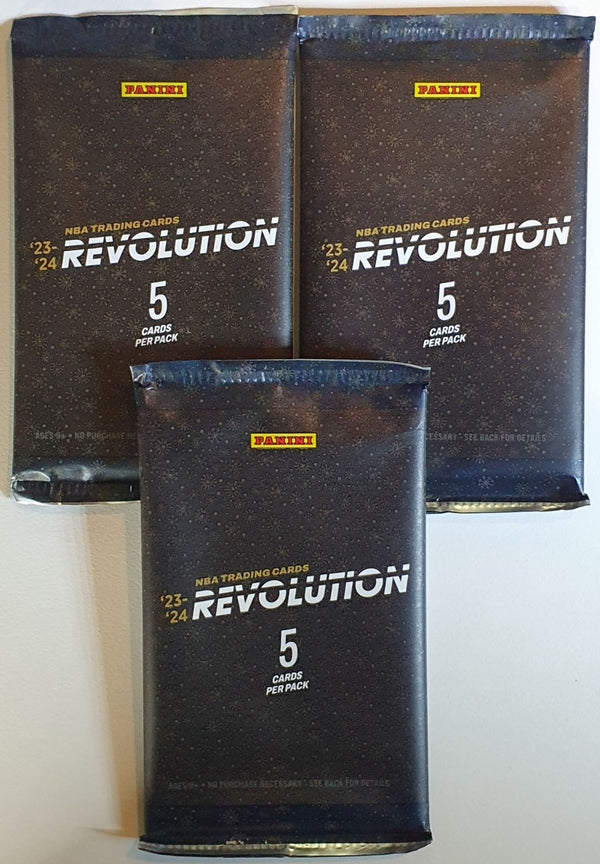 Lot of 3 x 2023-24 Panini Revolution Winter Packs (Victor Wembanyama?) - Sealed