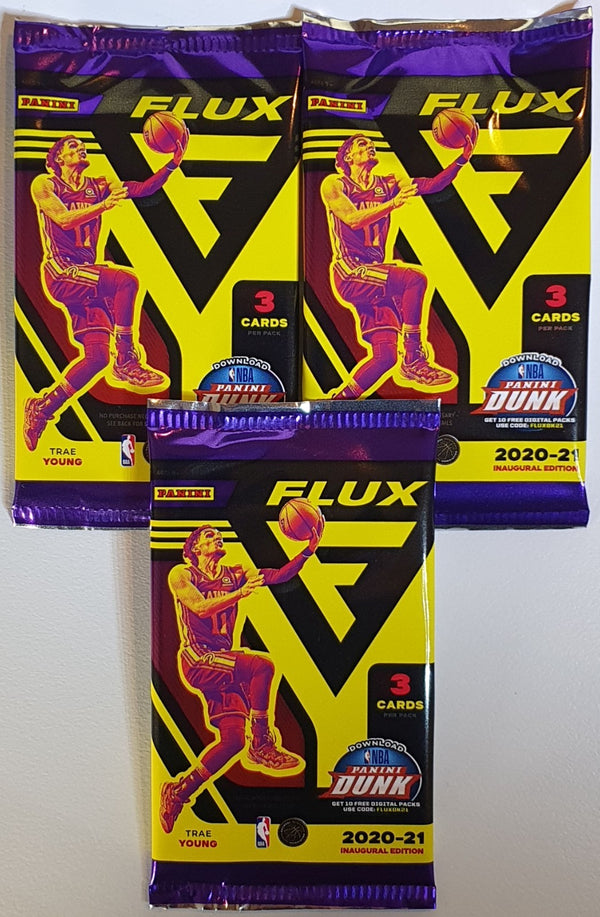 Lot of 3 x 2020-21 Panini Flux Basketball Pack - LaMelo or Anthony Edwards RC?