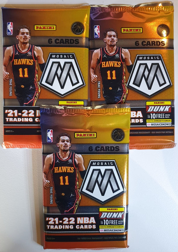 Lot of 3 x 2021-22 Panini Mosaic Basketball (Cunningham or Giddey RC?) - Sealed