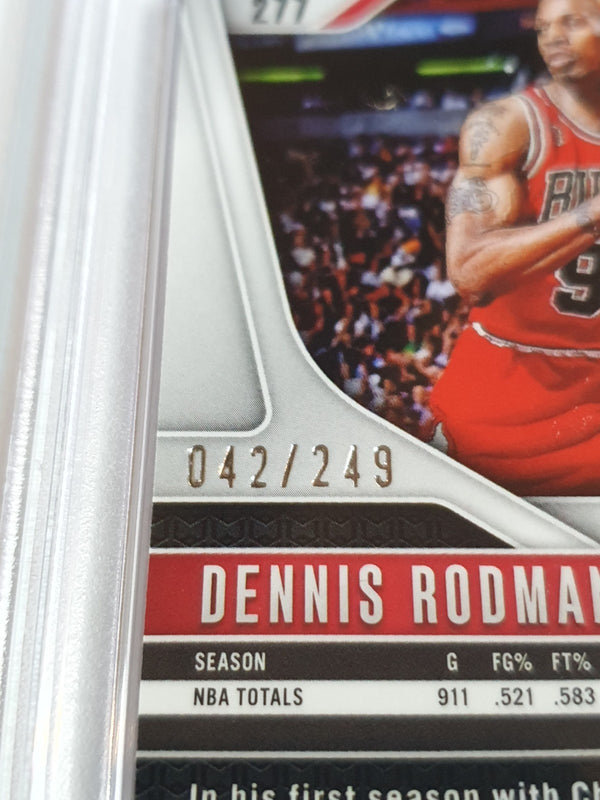 2024 Panini Prizm Dennis Rodman #277 PINK /249 Holo - PSA 9 (POP 1)