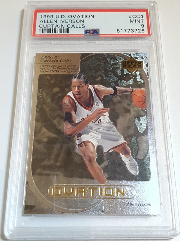 1999 Upper Deck Ovation Allen Iverson #CC4 Curtain Calls - PSA 9 (POP 1)