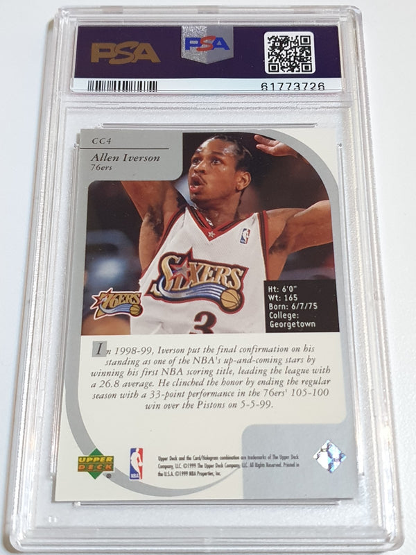 1999 Upper Deck Ovation Allen Iverson #CC4 Curtain Calls - PSA 9 (POP 1)