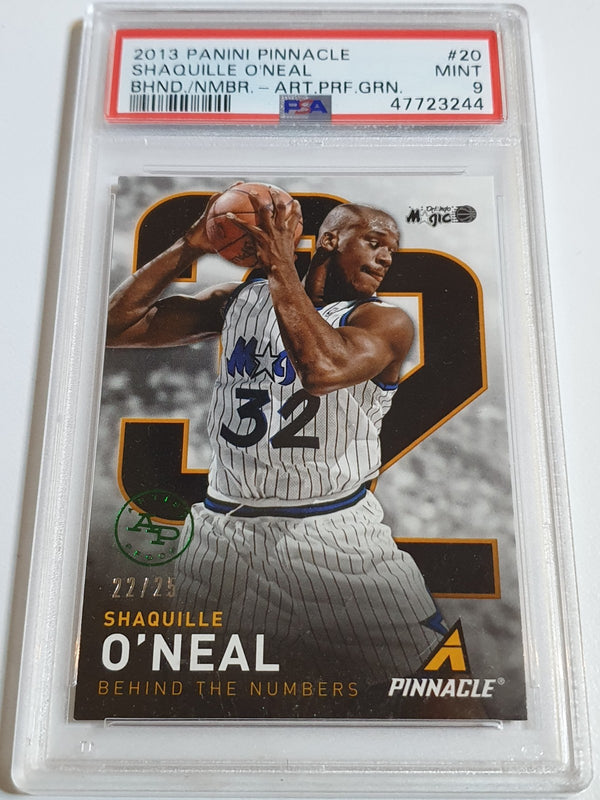 2013 Pinnacle Shaquille O'Neal #20 GREEN /25 Artist Proof - PSA 9 (POP 1)