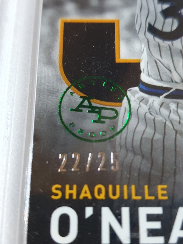 2013 Pinnacle Shaquille O'Neal #20 GREEN /25 Artist Proof - PSA 9 (POP 1)