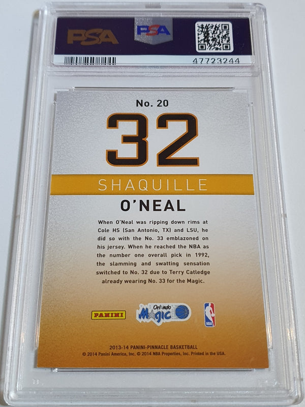 2013 Pinnacle Shaquille O'Neal #20 GREEN /25 Artist Proof - PSA 9 (POP 1)