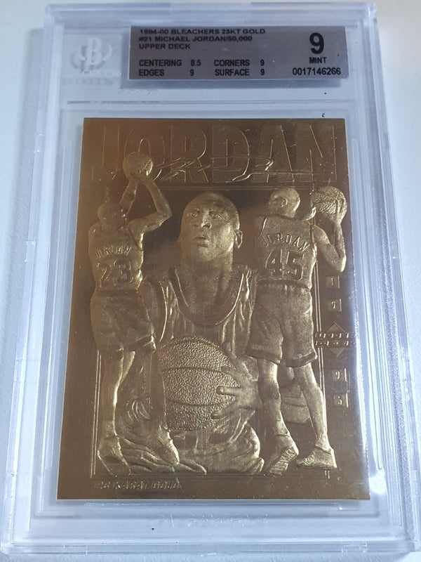 1994 Upper Deck Michael Jordan #21 23K GOLD /50000 Bleachers - BGS 9 (POP 19)