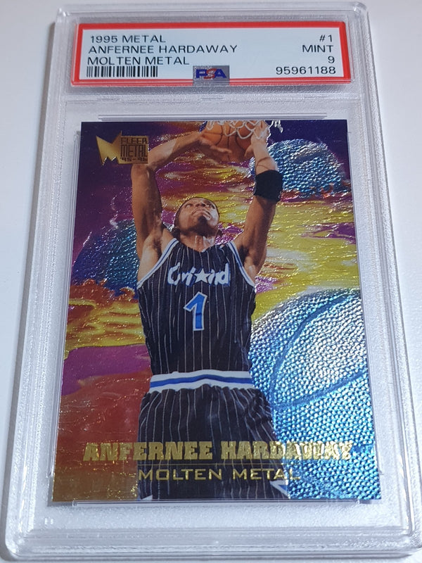 1995 Fleer Metal Anfernee Hardaway #1 Molten Metal - PSA 9 (POP 58)