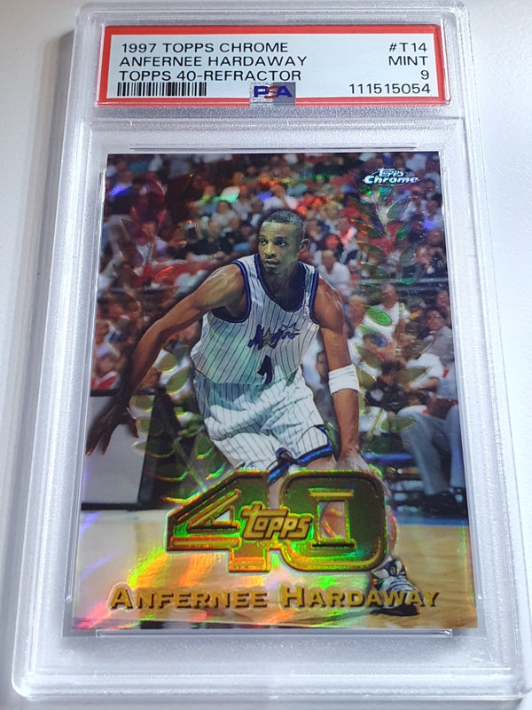 1997 Topps Chrome Anfernee Hardaway #T14 REFRACTOR Topps 40 - PSA 9 (POP 19)