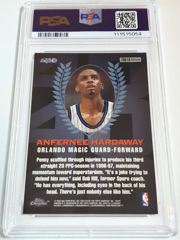 1997 Topps Chrome Anfernee Hardaway #T14 REFRACTOR Topps 40 - PSA 9 (POP 19)