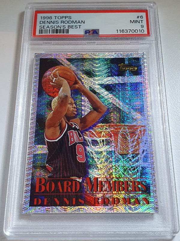 1996 Topps Dennis Rodman #6 Season's Best - PSA 9 (POP 18)