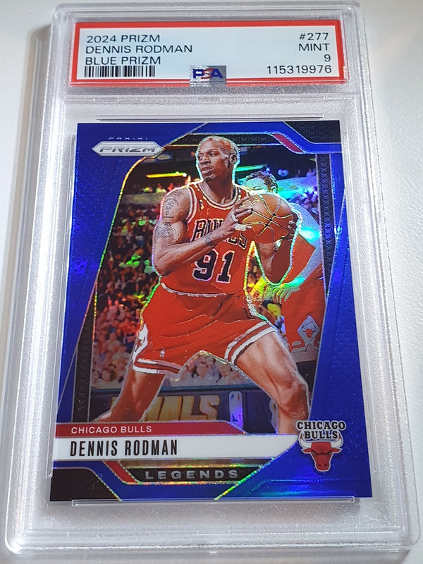 2024 Panini Prizm Dennis Rodman #277 BLUE /199 Holo - PSA 9 (POP 1)