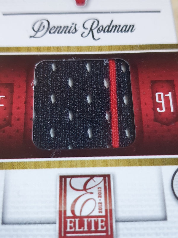 2012 Panini Elite Dennis Rodman #PATCH Game Worn Jersey - Ready to Grade