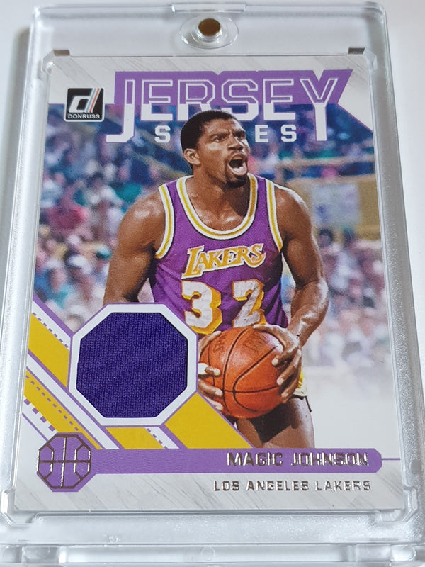 2020 Panini Donruss Magic Johnson #PATCH Game Worn Jersey - Ready to Grade