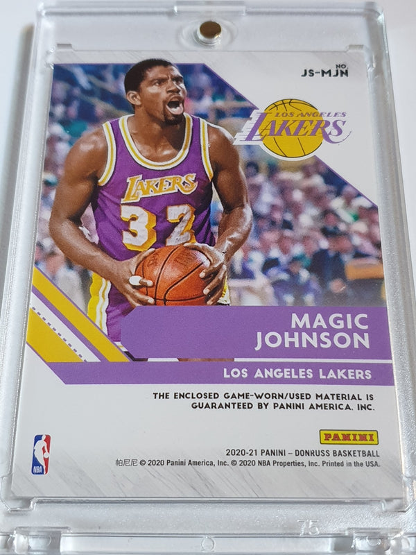 2020 Panini Donruss Magic Johnson #PATCH Game Worn Jersey - Ready to Grade