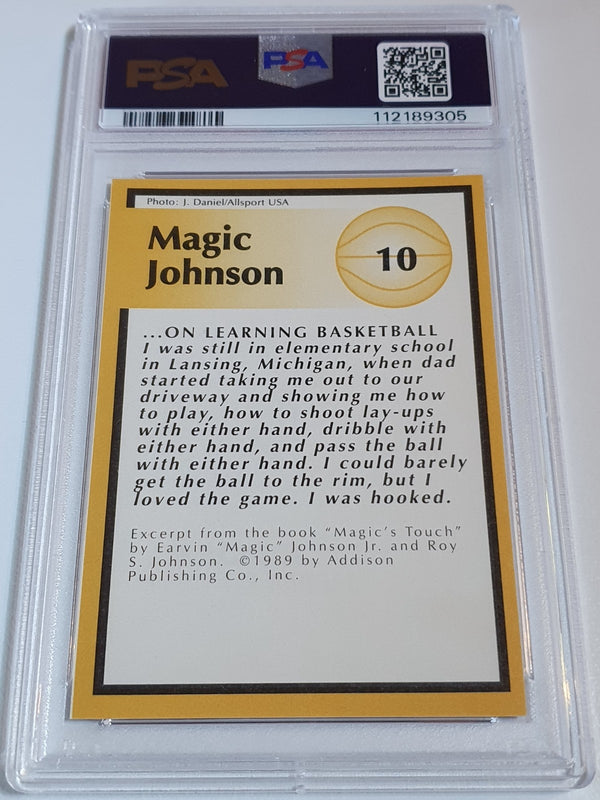 1991 Tuff Stuff Jr. Magic Johnson #19 Hand Cut - PSA 9 ( POP 19)