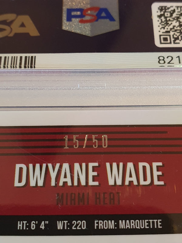 2018 Donruss Optic Dwyane Wade #15 FAST BREAK BLUE /50 Holo - PSA 9 (POP 3)
