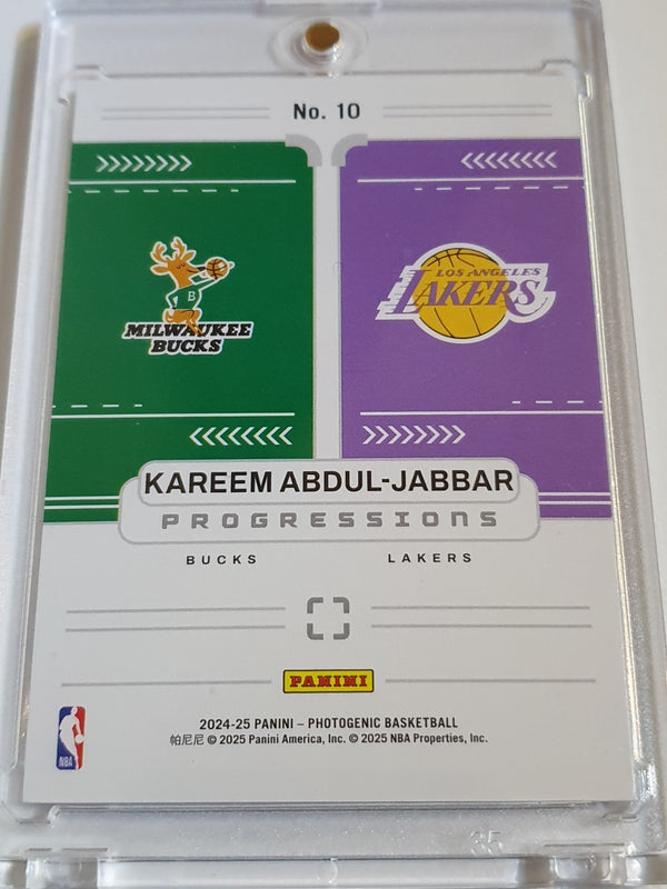 2024 Photogenic Kareem Abdul-Jabbar #10 DIAMOND /75 Holo Progressions - Rare