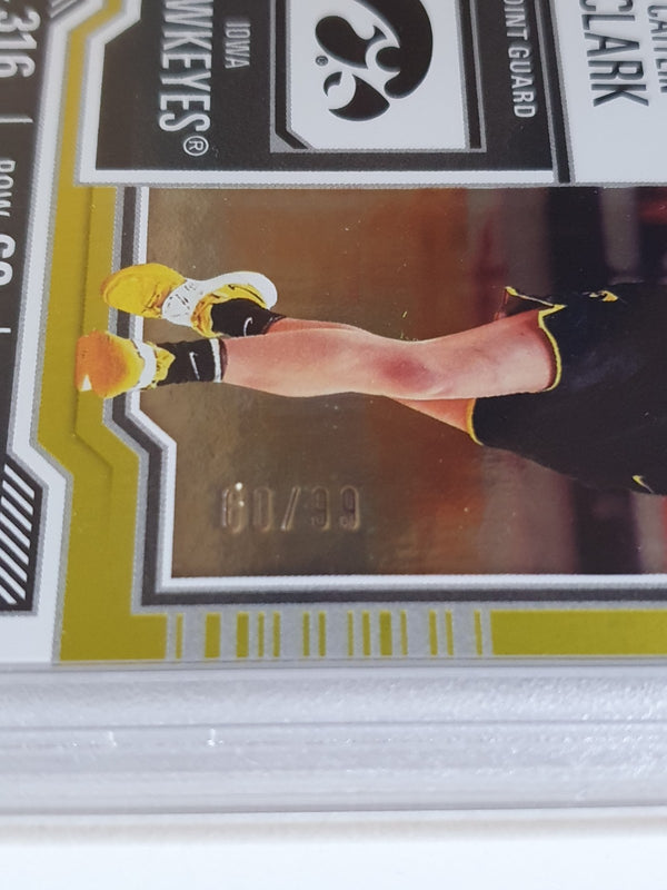 2024 Panini Caitlin Clark Rookie Collection #CC1 GOLD /99 Holo - PSA 9 (POP 9)