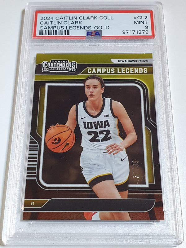 2024 Panini Caitlin Clark Rookie Collection #CL2 GOLD /99 Holo - PSA 9 (POP 3)