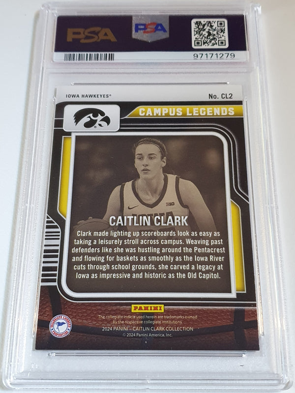 2024 Panini Caitlin Clark Rookie Collection #CL2 GOLD /99 Holo - PSA 9 (POP 3)