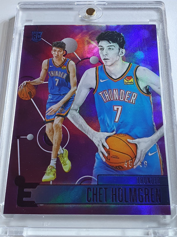 2022 Chronicles Chet Holmgren Rookie #202 PURPLE /49 Holo Essentials - Rare